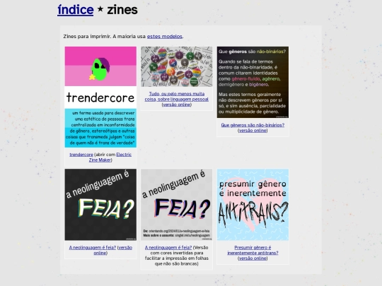zines screenshot