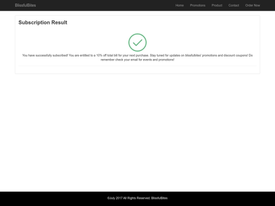subscribesuccess screenshot