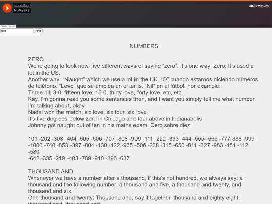 NUMBERS screenshot