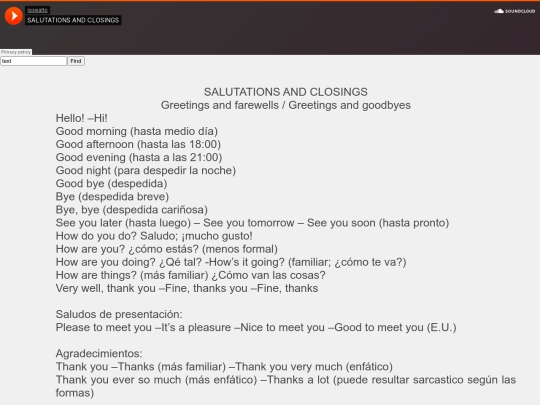 SALUTATIONS AND CLOSINGS screenshot