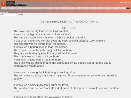 VERBAL PRACTICE PART I screenshot