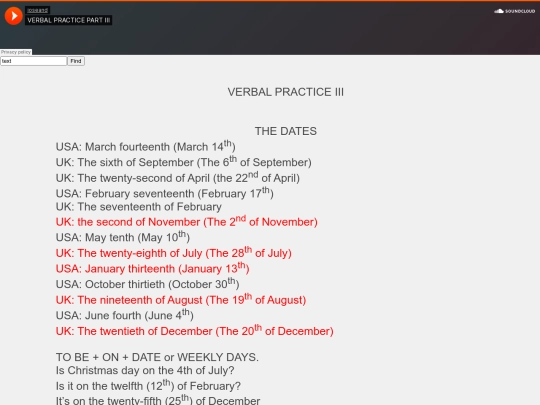 VERBAL PRACTICE PART III screenshot