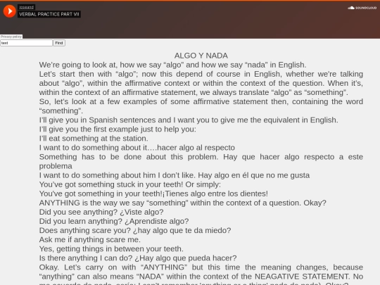 VERBAL PRACTICE PART VII screenshot