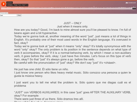 VERBAL PRACTICE PART X screenshot