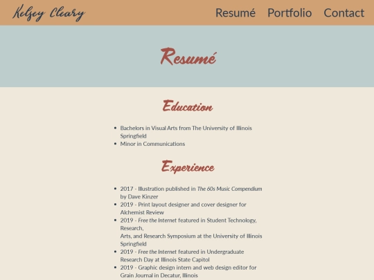 resume screenshot