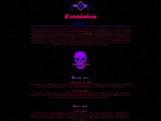 etc/support/commissions screenshot