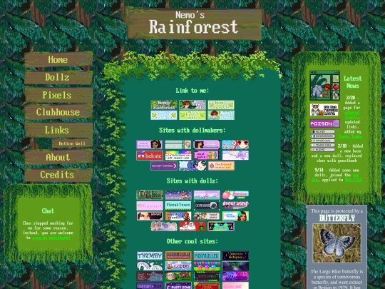 links screenshot