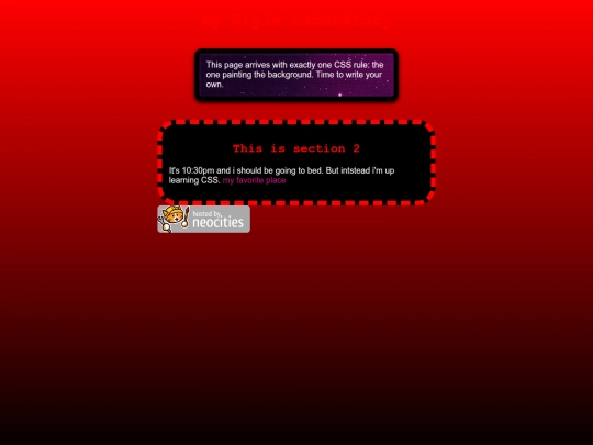 CSStutorial screenshot