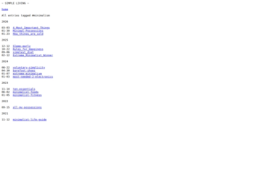 minimalism screenshot