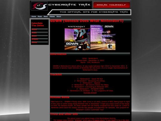 music/GDWN screenshot