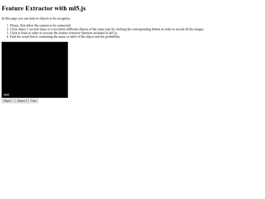 machinelearning/featureextractor screenshot