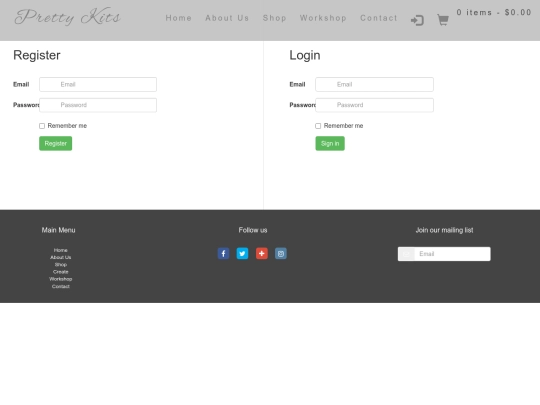 login screenshot