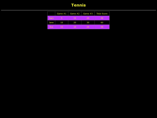 Tennis screenshot