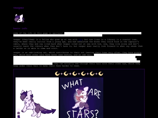 characterpages/vesper screenshot
