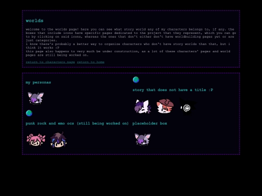 characterpages/worlds screenshot