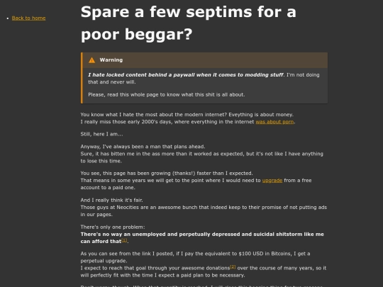 begging screenshot