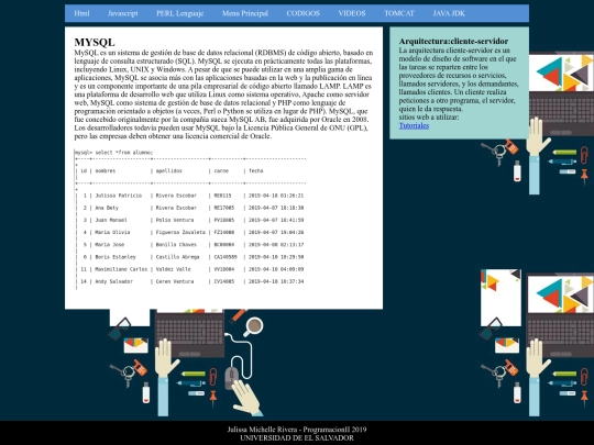 mysql screenshot