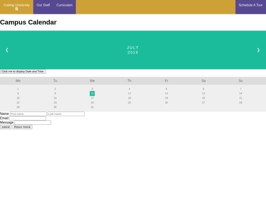 index.hmtl/july screenshot