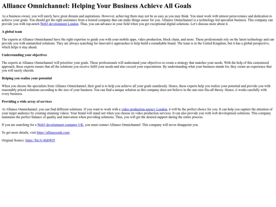 AllianceOmnichannelHelpingYourBusinessAchieveAllGoals screenshot