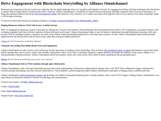 DriveEngagementwithBlockchainStorytellingbyAllianceOmnichannel screenshot