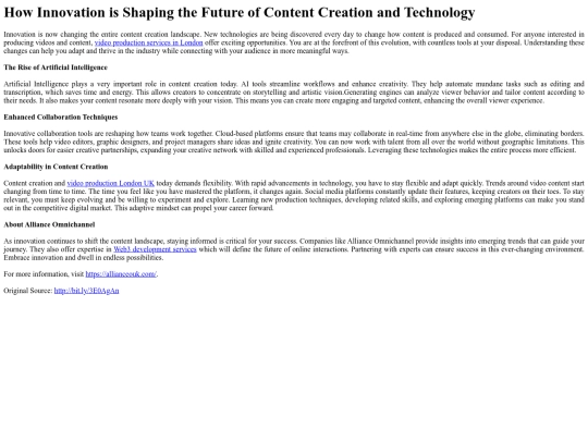 HowInnovationisShapingtheFutureofContentCreationandTechnology screenshot