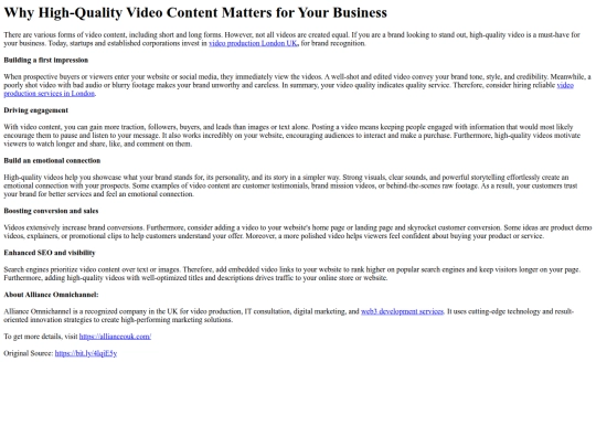 WhyHigh-QualityVideoContentMattersforYourBusiness screenshot