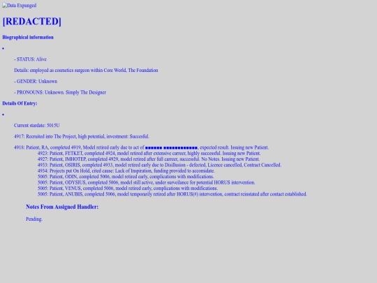 ssc_genetic_database/CALLSIGN:_THE_DESIGNER screenshot