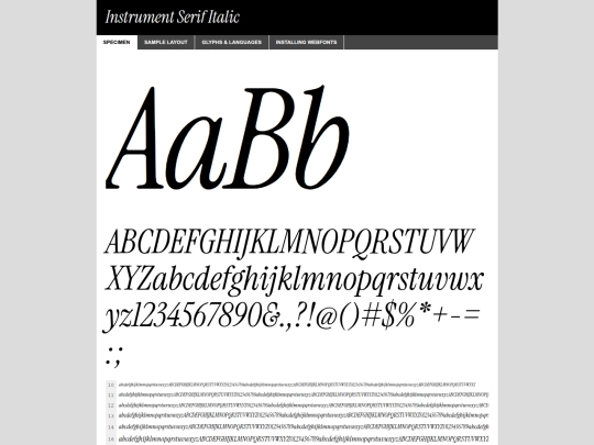 webfontkit-20260201-211218/instrumentserif-italic-demo screenshot