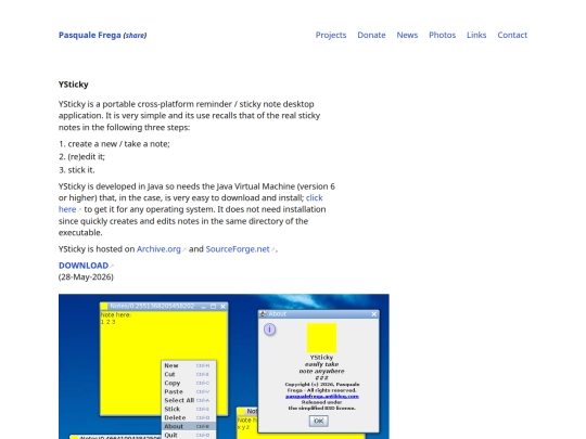 ysticky screenshot