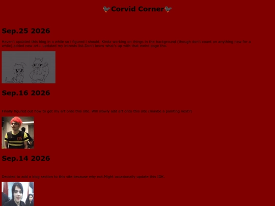 Blog screenshot