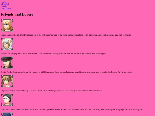 Charaters screenshot