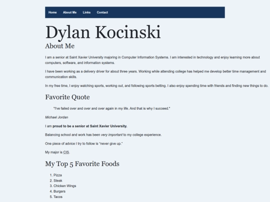pages/aboutme screenshot