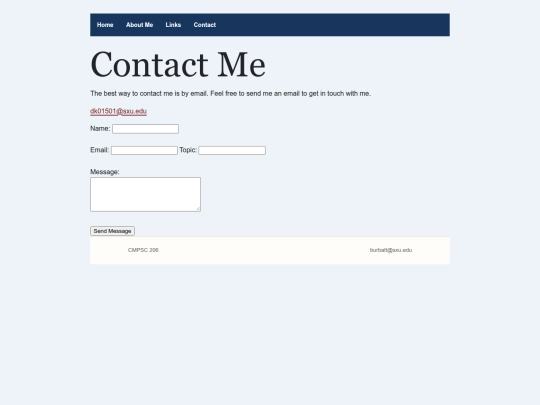 pages/contact screenshot