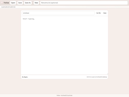archiveos-main/apps/foliox screenshot