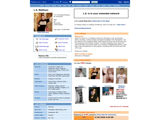 myspace screenshot