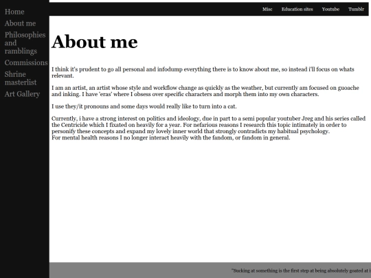 aboutme screenshot
