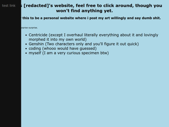 testsite screenshot