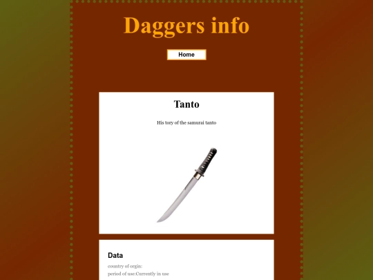 Daggers/Tanto screenshot