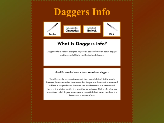 Daggers screenshot