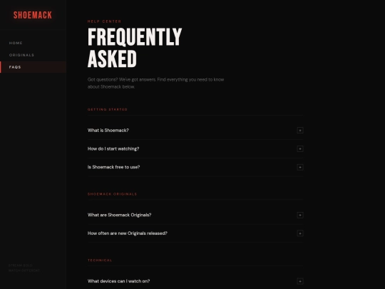 faqs screenshot