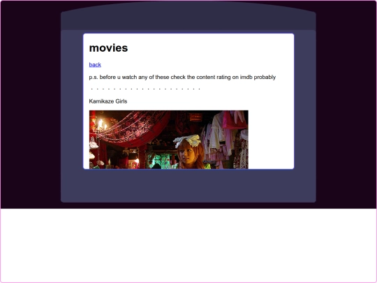 interests/movies screenshot