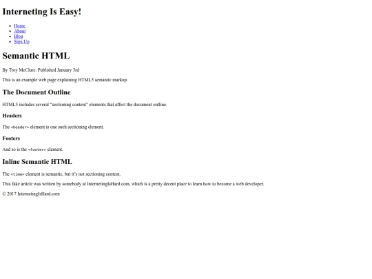 semantic-html/article screenshot