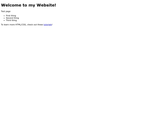test screenshot