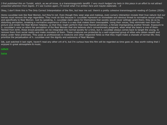 culture/cuckoo screenshot
