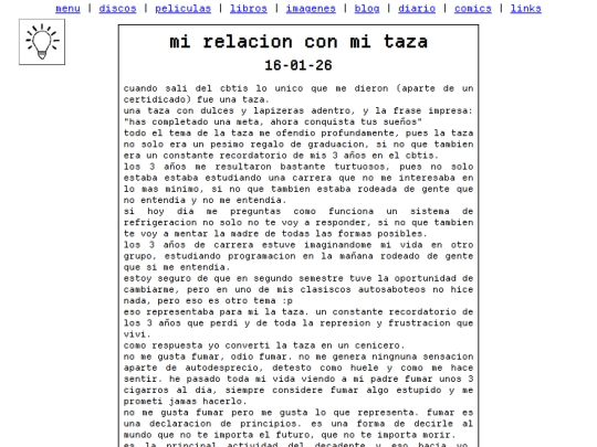 apartados/blog/posteos/mi relacion con mi taza screenshot
