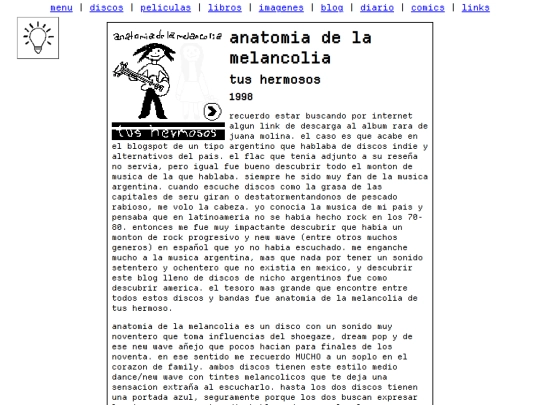 apartados/discos/posteos/anatomia de la melancolia screenshot