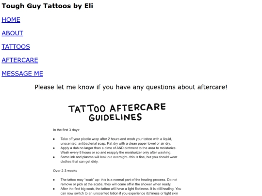 aftercare screenshot