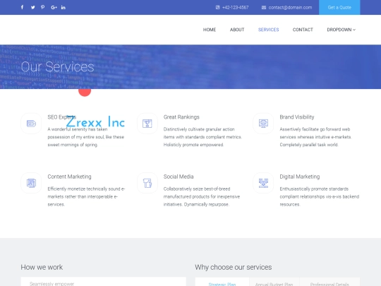services screenshot