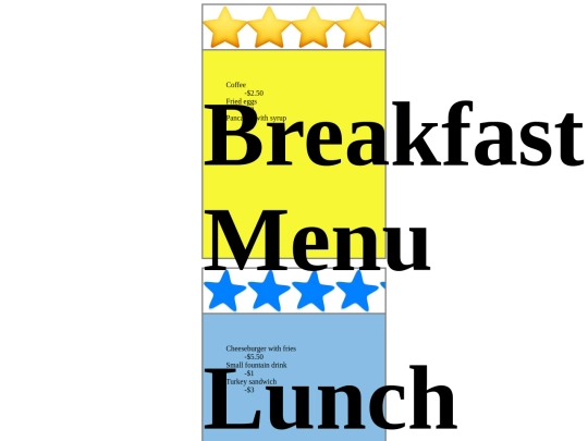 html docs/menu screenshot