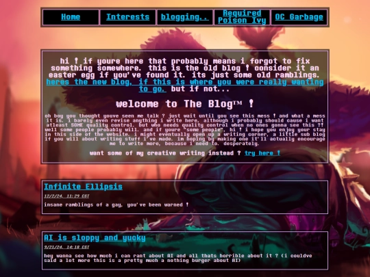blogging screenshot